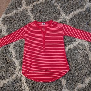 ⚡Old Navy red and white top Medium